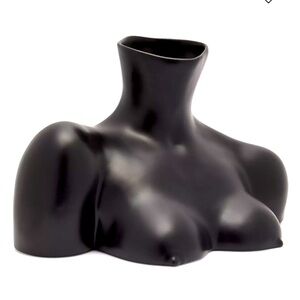 Breast Friend Vase by Anissa Kermiche Black Matte